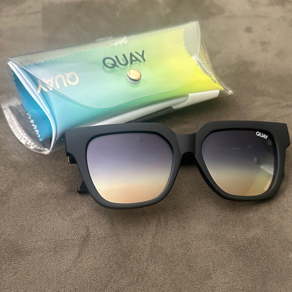 Quay Australia Black Sunglasses with Gradient Lenses
